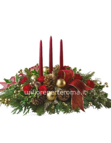 Composizione natalizia ovale